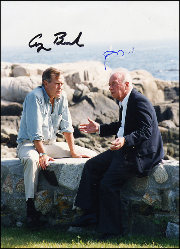 Lot 5 George Bush and Yitzhak Rabin