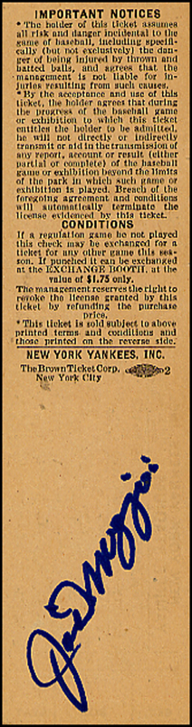 Lot 2079 Joe DiMaggio