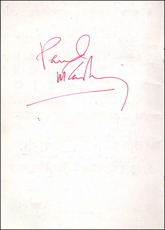 Lot 757 Paul McCartney