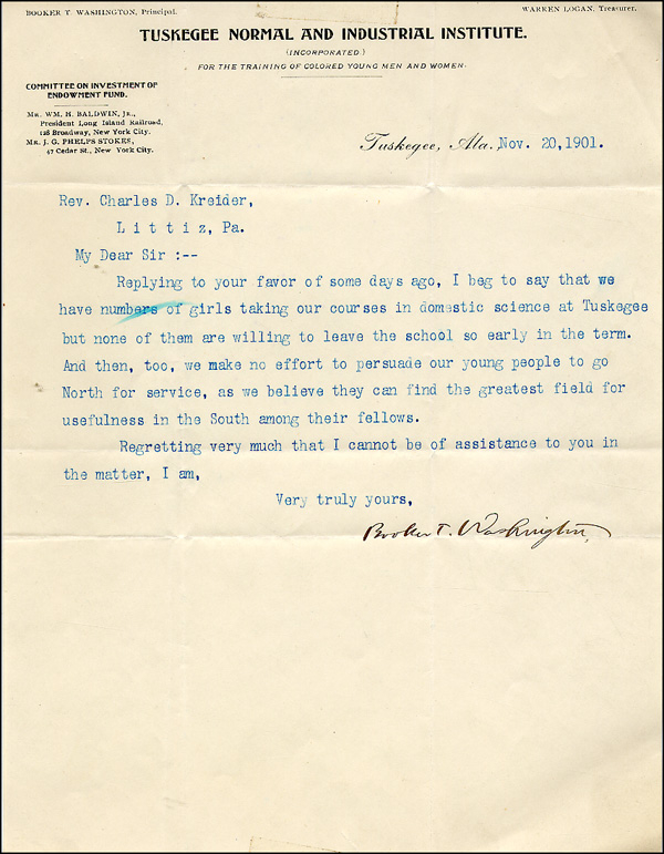 Lot 252 Booker T. Washington