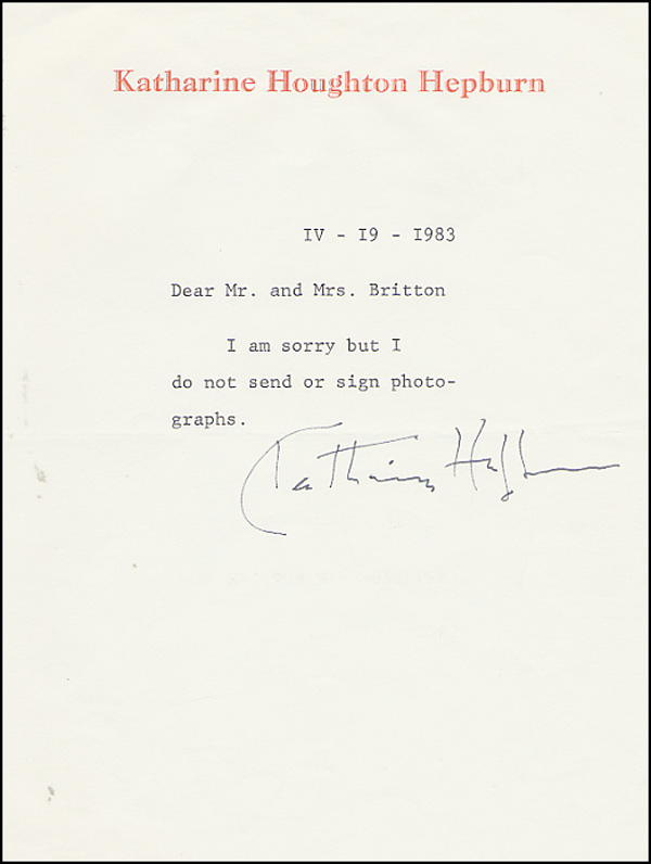 Lot 1335 Katharine Hepburn