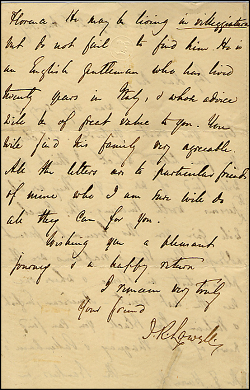 Lot 439 James Russell Lowell