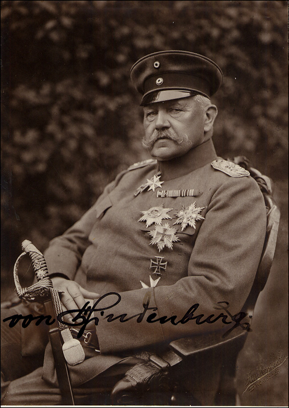 Lot 282 Paul von Hindenburg