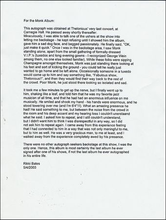 Lot #761 Thelonious Monk - Image 4