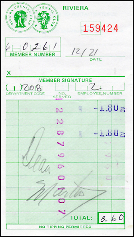 Lot 1597 Dean Martin