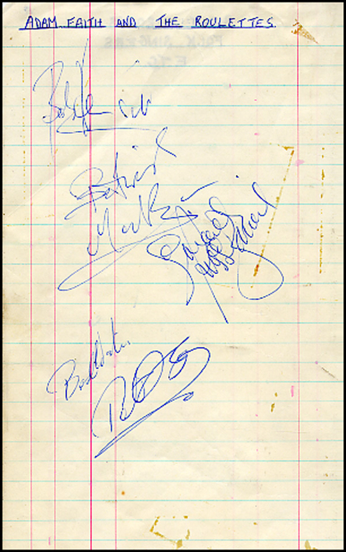 Lot 634 Adam Faith and the Roulettes