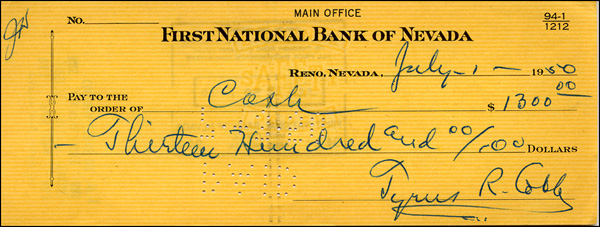 Lot 2162 Ty Cobb