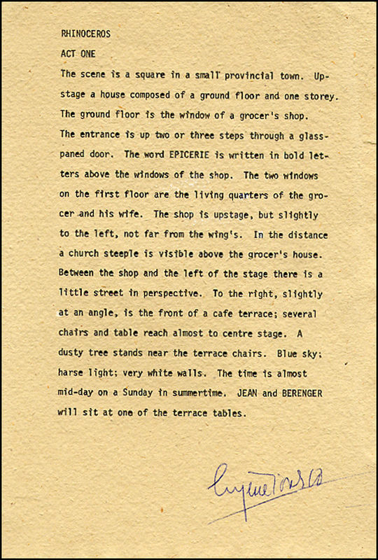 Lot 414 Eugene Ionesco