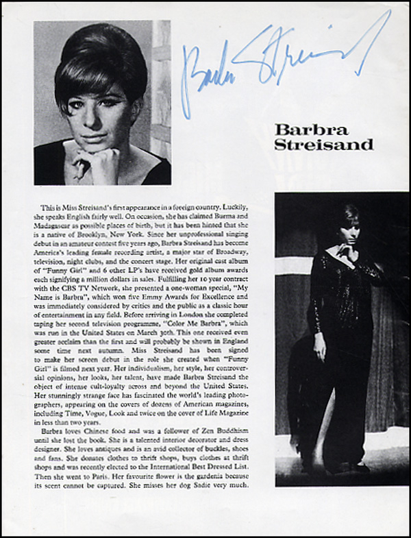 Lot 838 Barbra Streisand