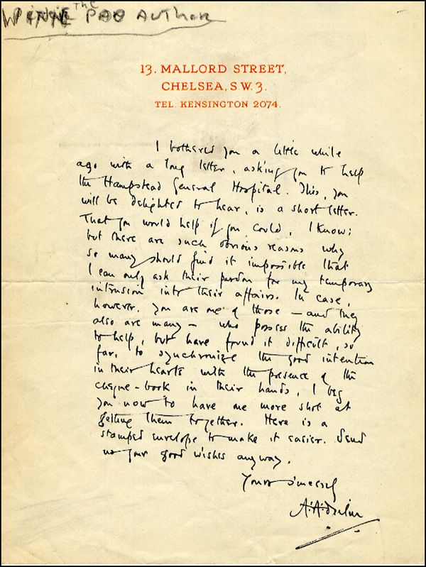 Lot 434 A. A. Milne