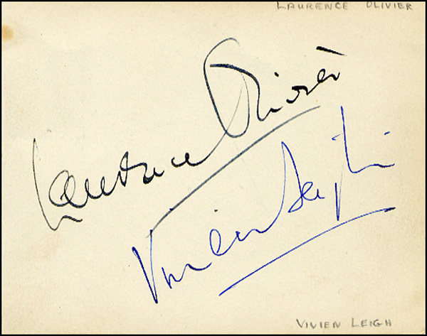 Lot 1540 Vivien Leigh and Laurence Olivier