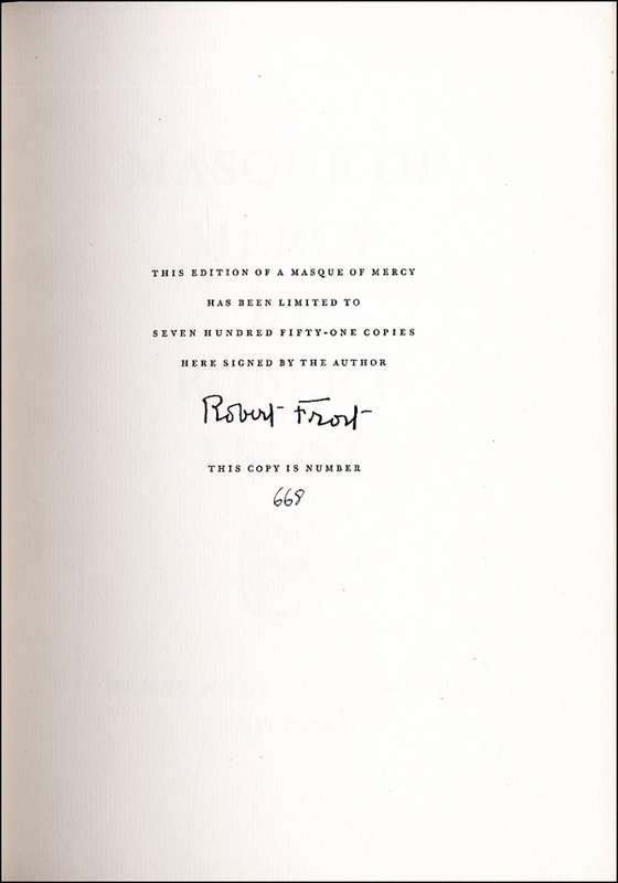 Lot 399 Robert Frost