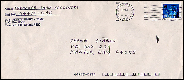 Lot 191 Theodore Kaczynski