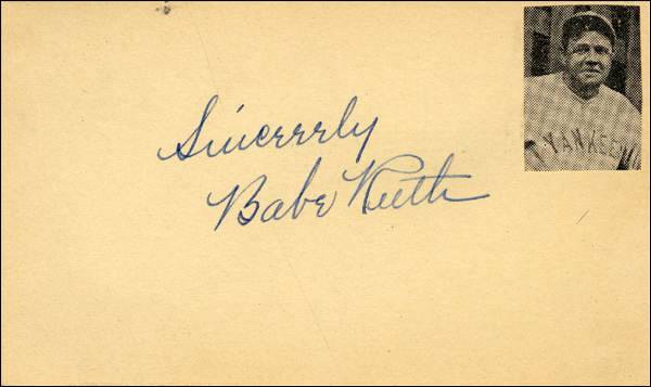 Lot 2267 Babe Ruth
