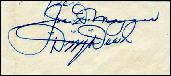 Lot 2175 Joe DiMaggio and Dizzy Dean