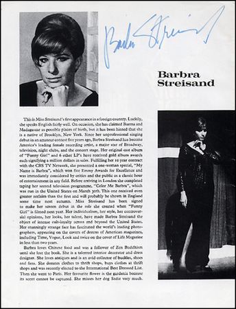 Lot #838 Barbra Streisand - Image 1
