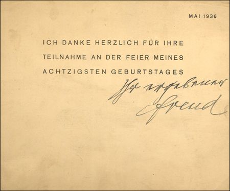 Lot #153 Sigmund Freud - Image 1