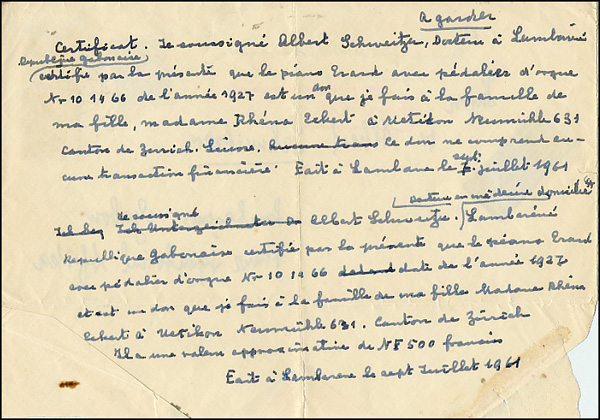 Lot 263 Albert Schweitzer