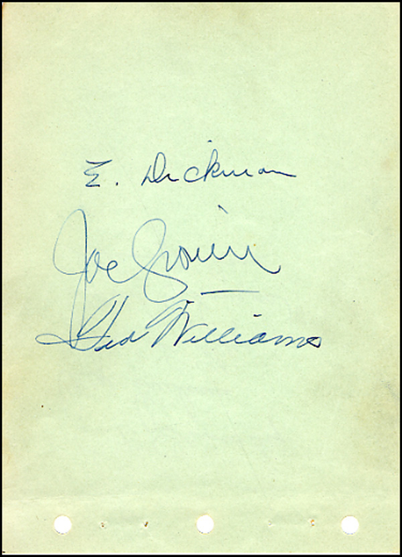 Lot 2327 Ted Williams and Joe Cronin