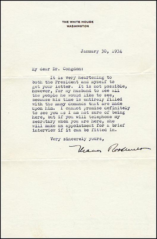 Lot 84 Eleanor Roosevelt