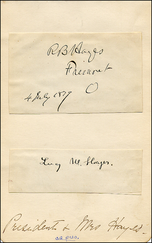 Lot 40 Rutherd B. and Lucy Hayes