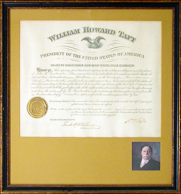 Lot 96 William H. Taft