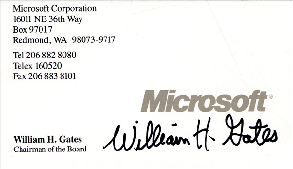 Lot 170 Bill Gates