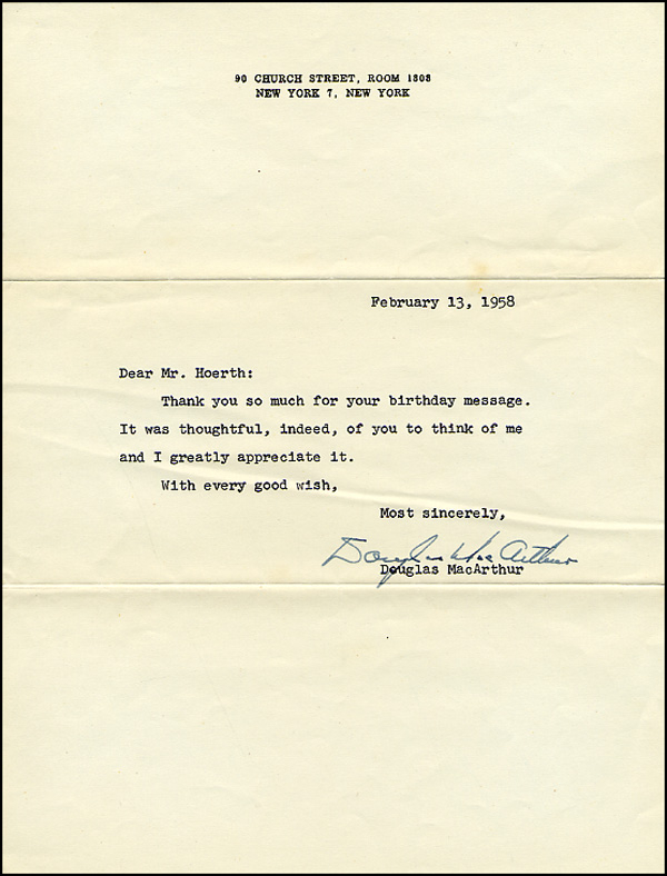 Lot 352 Douglas MacArthur