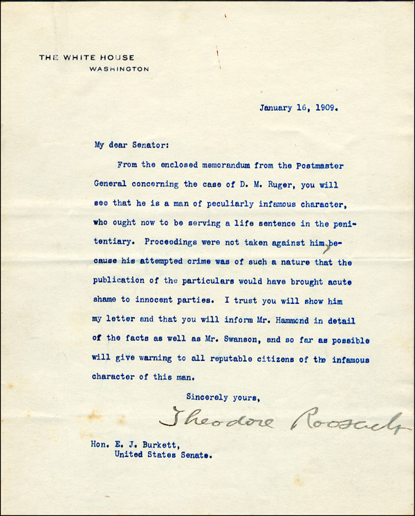 Lot 92 Theodore Roosevelt