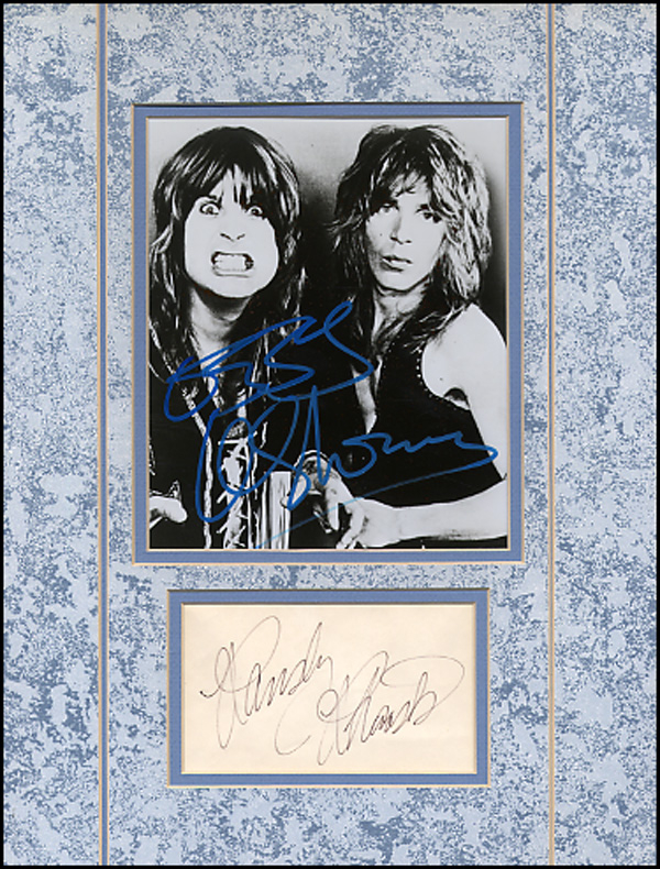 Lot 822 Ozzy Osbourne and Randy Rhoads