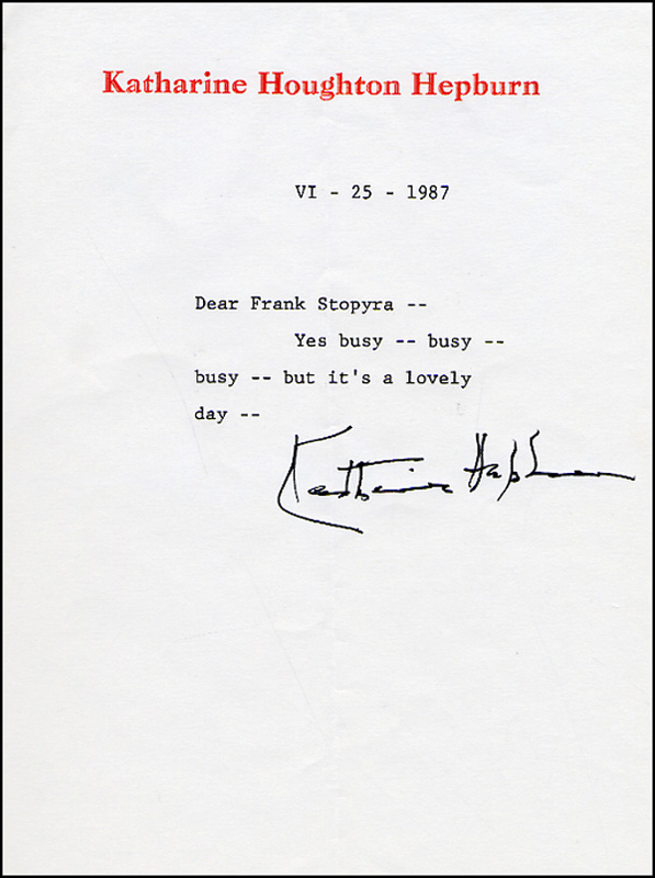 Lot 1452 Katharine Hepburn