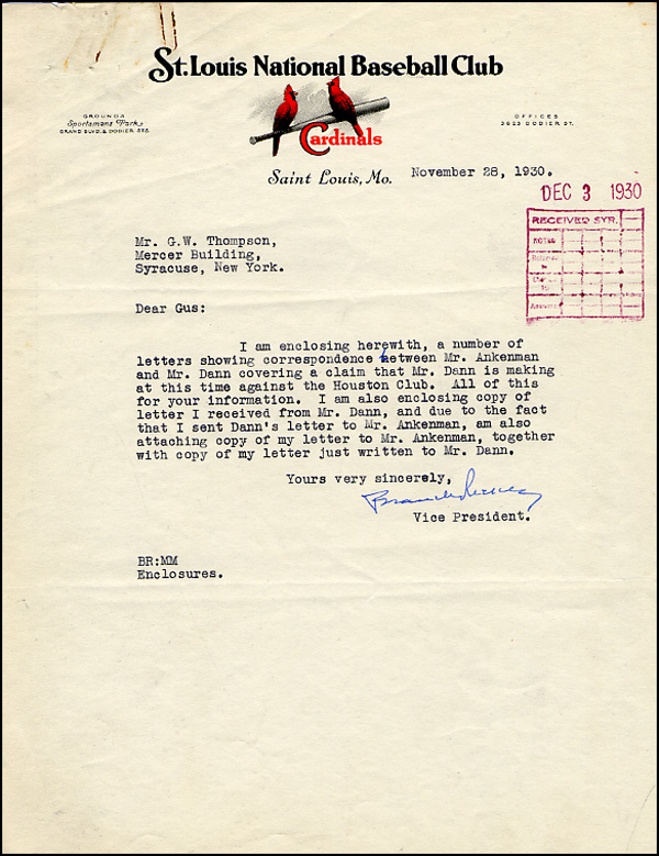 Lot 2287 Branch Rickey