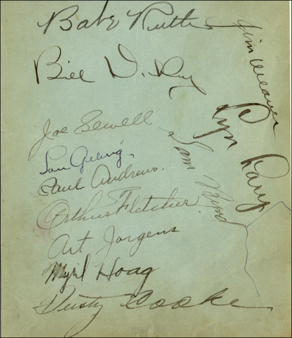 Lot 2293 Babe Ruth and Lou Gehrig