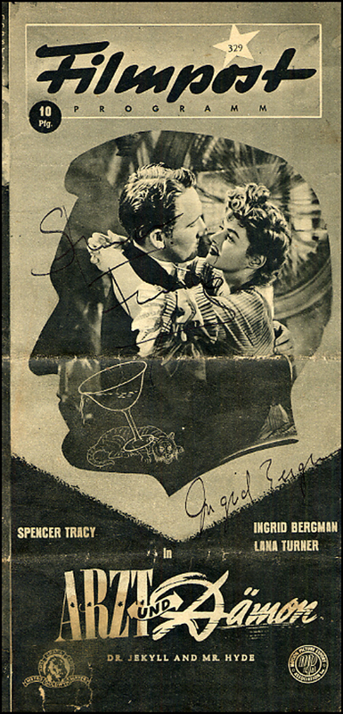 Lot 1054 Ingrid Bergman and Spencer Tracy