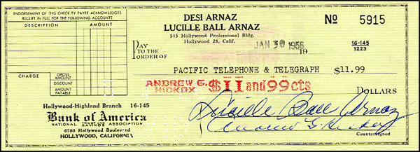 Lot 1003 Lucille Ball and Desi Arnaz