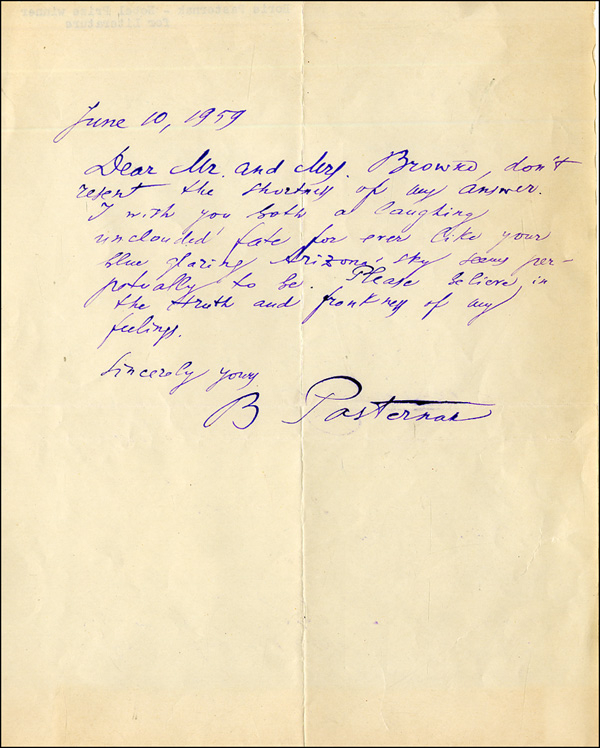 Lot 541 Boris Pasternak