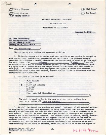 Lot #1944 Star Trek: Roddenberry, Gene - Image 2