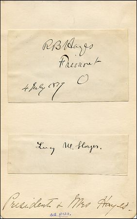 Lot #40 Rutherd B. and Lucy Hayes