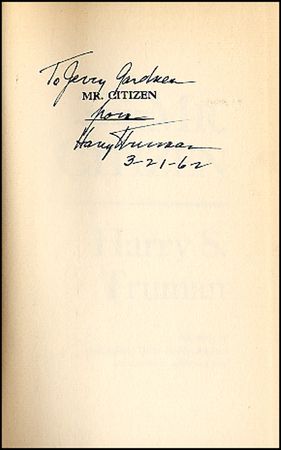 Lot #104 Harry S. Truman - Image 1
