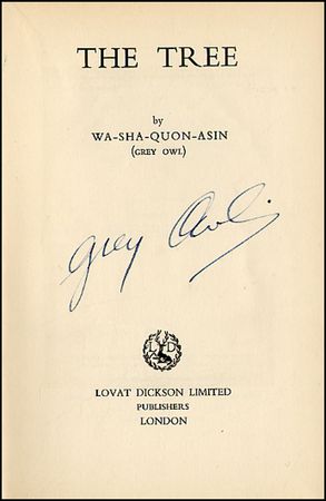 Lot #495 Grey Owl - Image 1
