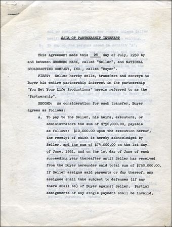 Lot #1669 Groucho Marx - Image 1