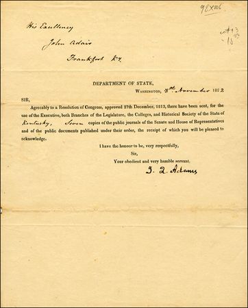 Lot #2 John Quincy Adams