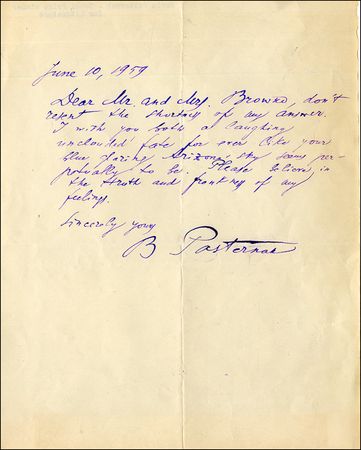 Lot #541 Boris Pasternak - Image 1