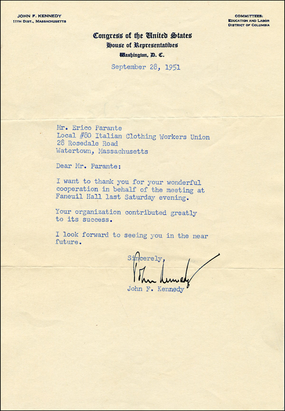 Lot 74 John F. Kennedy
