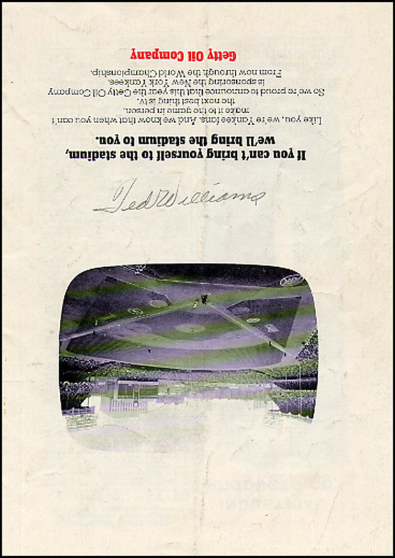 Lot 2594 Ted Williams