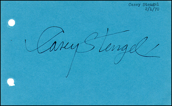 Lot 2573 Casey Stengel