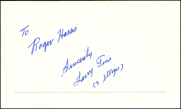 Lot 2146  Three Stooges: Fine, Larry