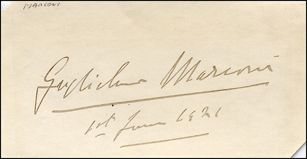 Lot 245 Guglielmo Marconi