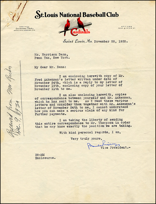 Lot 2540 Branch Rickey