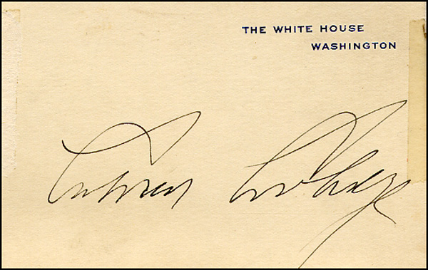 Lot 50 Calvin Coolidge